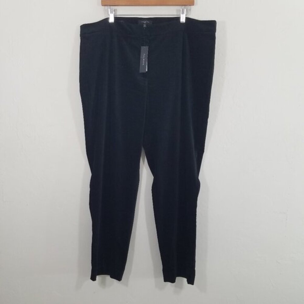 NWT Talbots Velvet Heritage Stretch Pants Black Plus Size 20W